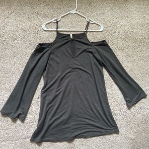 Grey Open Shoulder Dress